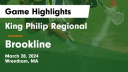 King Philip Regional  vs Brookline  Game Highlights - March 28, 2024