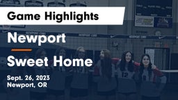 Newport  vs Sweet Home  Game Highlights - Sept. 26, 2023