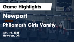 Newport  vs Philomath Girls Varsity Game Highlights - Oct. 10, 2023