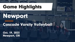 Newport  vs Cascade Varsity Volleyball Game Highlights - Oct. 19, 2023
