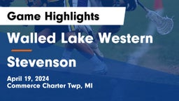 Walled Lake Western  vs Stevenson  Game Highlights - April 19, 2024