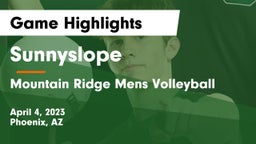 Sunnyslope  vs Mountain Ridge Mens Volleyball Game Highlights - April 4, 2023