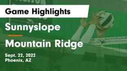 Sunnyslope  vs Mountain Ridge  Game Highlights - Sept. 22, 2022