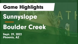 Sunnyslope  vs Boulder Creek  Game Highlights - Sept. 29, 2022