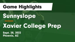 Sunnyslope  vs Xavier College Prep Game Highlights - Sept. 28, 2022