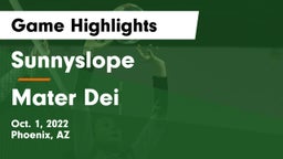 Sunnyslope  vs Mater Dei  Game Highlights - Oct. 1, 2022