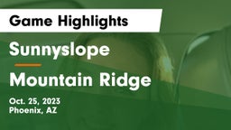 Sunnyslope  vs Mountain Ridge  Game Highlights - Oct. 25, 2023