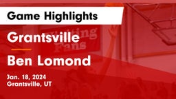 Grantsville  vs Ben Lomond  Game Highlights - Jan. 18, 2024