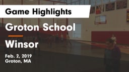 Groton School  vs Winsor Game Highlights - Feb. 2, 2019