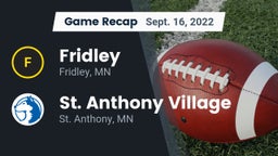 Recap: Fridley  vs. St. Anthony Village  2022