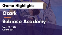 Ozark  vs Subiaco Academy Game Highlights - Jan. 26, 2024