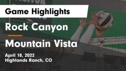 Rock Canyon  vs Mountain Vista Game Highlights - April 18, 2022