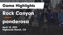 Rock Canyon  vs ponderosa Game Highlights - April 18, 2023