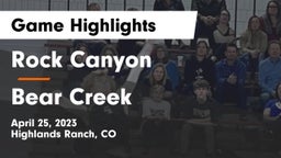 Rock Canyon  vs Bear Creek  Game Highlights - April 25, 2023