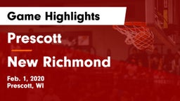Prescott  vs New Richmond  Game Highlights - Feb. 1, 2020