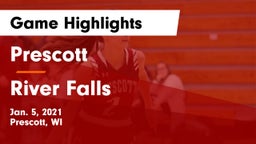 Prescott  vs River Falls  Game Highlights - Jan. 5, 2021