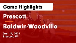 Prescott  vs Baldwin-Woodville  Game Highlights - Jan. 14, 2021