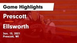 Prescott  vs Ellsworth  Game Highlights - Jan. 15, 2021