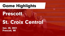 Prescott  vs St. Croix Central  Game Highlights - Jan. 28, 2021