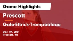 Prescott  vs Gale-Ettrick-Trempealeau  Game Highlights - Dec. 27, 2021