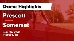 Prescott  vs Somerset  Game Highlights - Feb. 25, 2022