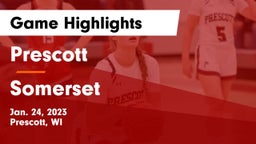 Prescott  vs Somerset  Game Highlights - Jan. 24, 2023