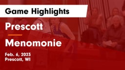 Prescott  vs Menomonie  Game Highlights - Feb. 6, 2023