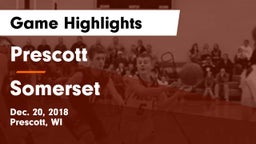 Prescott  vs Somerset  Game Highlights - Dec. 20, 2018