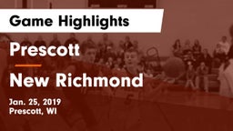 Prescott  vs New Richmond  Game Highlights - Jan. 25, 2019