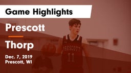 Prescott  vs Thorp  Game Highlights - Dec. 7, 2019