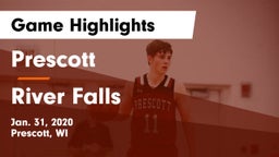 Prescott  vs River Falls  Game Highlights - Jan. 31, 2020