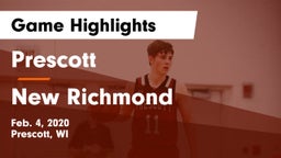 Prescott  vs New Richmond  Game Highlights - Feb. 4, 2020