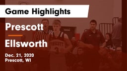 Prescott  vs Ellsworth  Game Highlights - Dec. 21, 2020