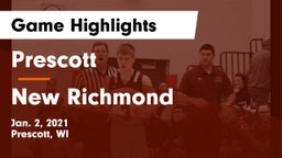 Prescott  vs New Richmond  Game Highlights - Jan. 2, 2021