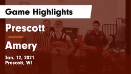 Prescott  vs Amery  Game Highlights - Jan. 12, 2021