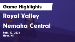 Royal Valley  vs Nemaha Central  Game Highlights - Feb. 12, 2021