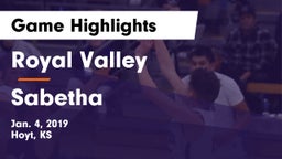 Royal Valley  vs Sabetha  Game Highlights - Jan. 4, 2019
