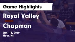 Royal Valley  vs Chapman  Game Highlights - Jan. 18, 2019