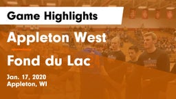 Appleton West  vs Fond du Lac  Game Highlights - Jan. 17, 2020