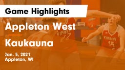 Appleton West  vs Kaukauna  Game Highlights - Jan. 5, 2021