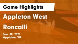 Appleton West  vs Roncalli  Game Highlights - Jan. 30, 2021