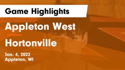 Appleton West  vs Hortonville  Game Highlights - Jan. 4, 2022