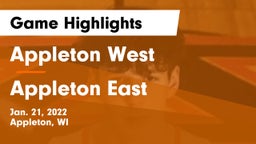 Appleton West  vs Appleton East  Game Highlights - Jan. 21, 2022