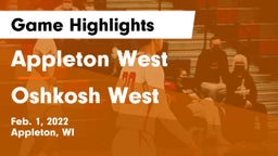 Appleton West  vs Oshkosh West  Game Highlights - Feb. 1, 2022