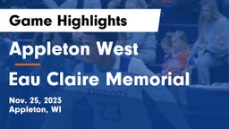 Appleton West  vs Eau Claire Memorial  Game Highlights - Nov. 25, 2023