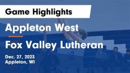 Appleton West  vs Fox Valley Lutheran  Game Highlights - Dec. 27, 2023