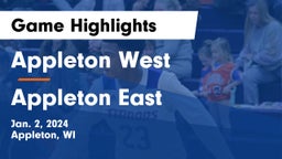 Appleton West  vs Appleton East  Game Highlights - Jan. 2, 2024
