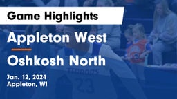 Appleton West  vs Oshkosh North  Game Highlights - Jan. 12, 2024