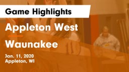 Appleton West  vs Waunakee  Game Highlights - Jan. 11, 2020
