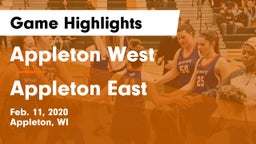 Appleton West  vs Appleton East  Game Highlights - Feb. 11, 2020